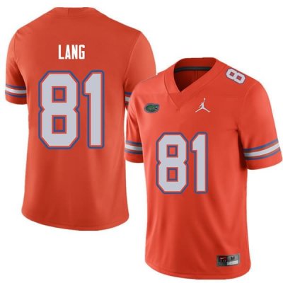 Men's Florida Gators #81 Dante Lang NCAA Jordan Brand Orange Authentic Stitched College Football Jersey TVL4562VY